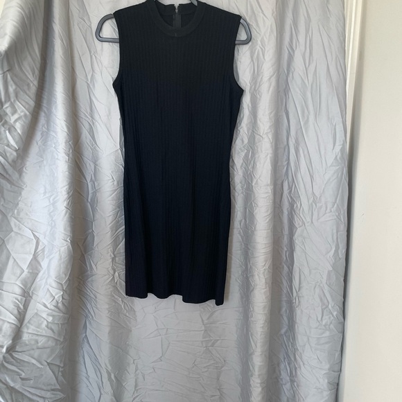 St. John Collection by Marie Gray Black Santana knit dress Set with Gold Buttons - Picture 7 of 11